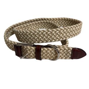 Genuine Leather Braided Woven Belt Size XL Made in the USA